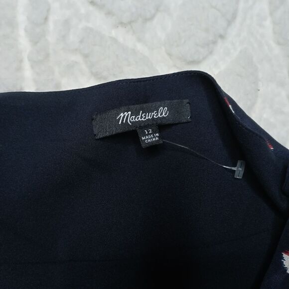 Madewell Silk Skyline Skirt in ikat Dot - Picture 6 of 8